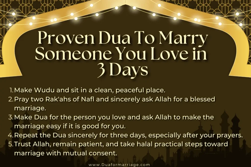 Dua to Marry Someone You Love in 3 Days