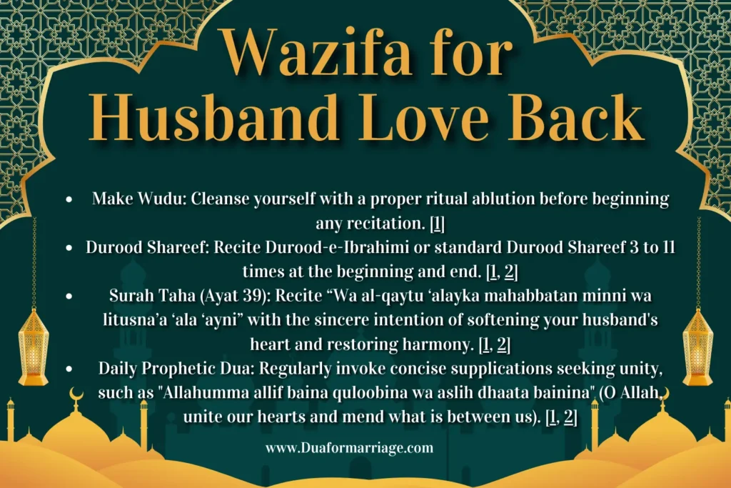 Wazifa for Husband Love Back